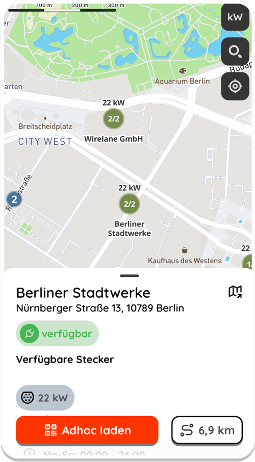 Find charging stations